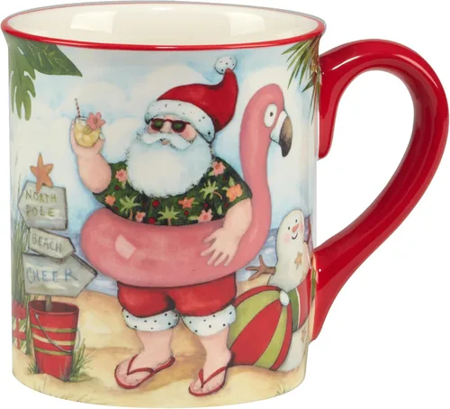 Vista 2 de Certified International Santa's Wish - Tazas de 16 onzas, juego de 4 diseños surtidos