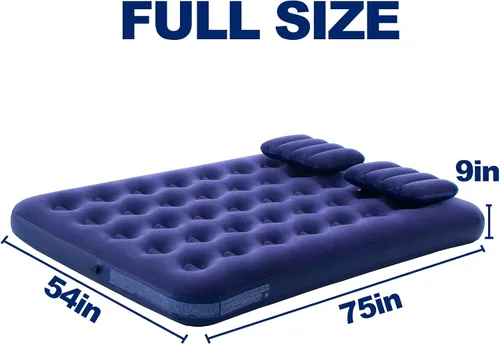 Vista 5 de DIMAR GARDEN Colchón de Aire de Tamaño Completo para Acampada, Cama Hinchable con Almohada, Incluye Bomba de Mano