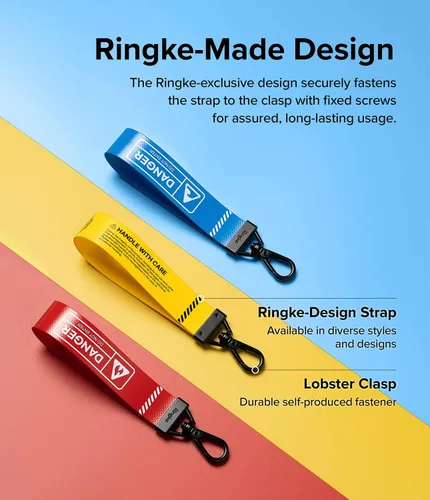 Vista 5 de Ringke Llavero con correa, llavero duradero resistente a desgarros compatible con llaves, auriculares, cámaras
