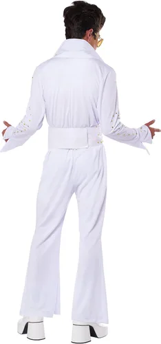 Vista 3 de California Costumes Disfraz de leyenda de rock para hombre, Blanco