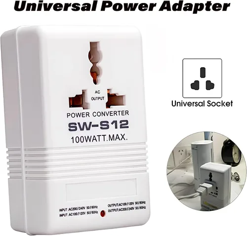 Vista 5 de Convertidor de voltaje bidireccional de 100 W, convertidor de voltaje elevador de CA de 110 V a 220 V, transformador reductor de CA de 220 V y 110