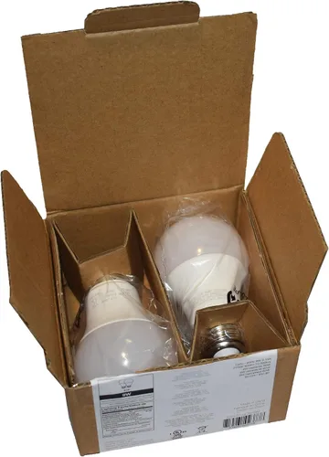 Vista 5 de Amazon Basics - Foco LED A19 equivalente a 60 vatios, color blanco suave (2700K), energéticamente eficiente 9W, no regulable, vida útil de 10,000