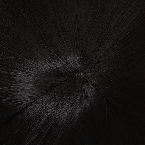 Vista 6 de Mystylecos Anime Higashiyama Kobeni Cosplay peluca larga negra con cola de caballo fiesta de Halloween, juego de rol, peluca sintética
