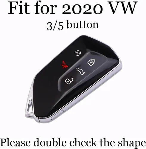 Vista 3 de ontto Funda para llavero Volkswagen 2020, funda de TPU suave para llave de VW Golf 8 Skoda Octavia 2020, con llavero, azul