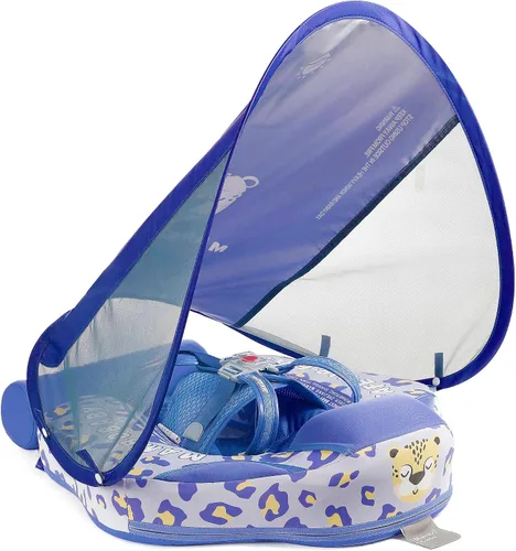 Vista 17 de Mambobaby Flotador con Cola para Bebé con Toldo, Flotador de Piscina Infantil, Entrenador de Natación para Bebés, Flotador de Agua sin Aire, Ángel