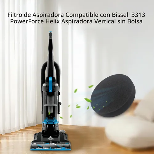 Vista 3 de Filtro de repuesto compatible con Bissell 3313 PowerForce Helix Aspiradora vertical sin bolsa (paquete de 4)