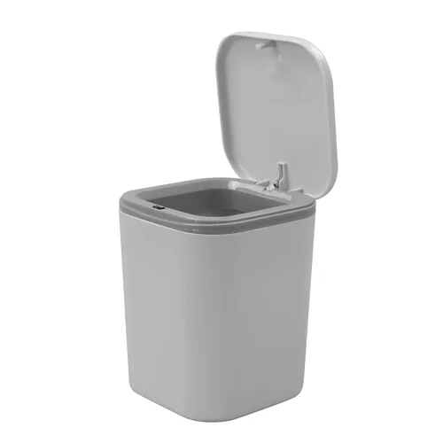 Vista 8 de Begale Mini cubo de basura de plástico de 0.5 galones, pequeño bote de basura con tapa