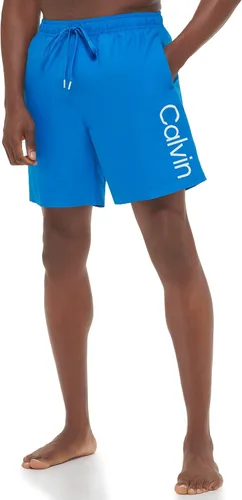 Vista 3 de Calvin Klein Men's Uv Protected Ck Logo Print Quick Dry Swim Trunk