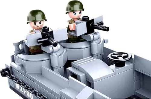 Vista 4 de Juego de ladrillos para vehículos militares de la Segunda Guerra Mundial de la Segunda Guerra Mundial, juego de ladrillos para vehículos militares