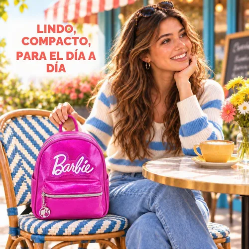 Vista 3 de AI ACCESSORY INNOVATIONS Character Mini PU Mochilas Monedero, Bolsa de hombro, 10.5 pulgadas, Cuero Sintético Barbie