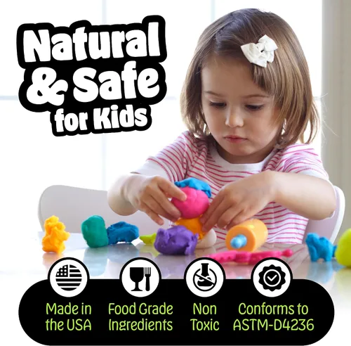 Vista 4 de Hygloss Masa de Modelado para Jugar para Niños – Masa Sensorial Segura y No Tóxica para Artes y Manualidades – Tubo de 1 lb – Arcilla de Jugar