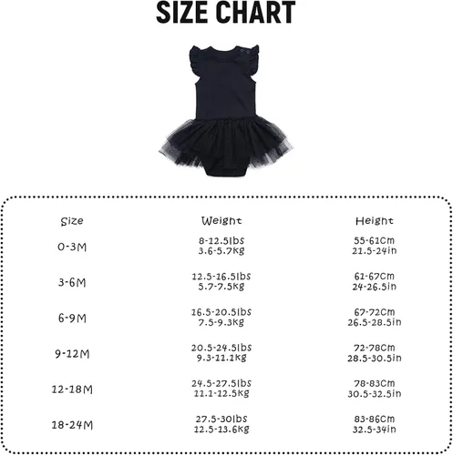 Vista 6 de ROMPERINBOX Romeprinbox - Body de vestido negro para bebé niña