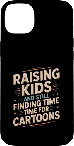 Vista 15 de Raising Kids and Still Finding Time Time for Cartoons Humor Case for iPhone XR
