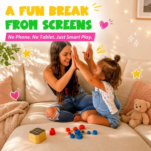 Vista 3 de GiiKER Juego Tic Tac Toe Bolt, Juegos de Mano Originales 3 en 1, Juegos de Viaje Portátiles para Viajes en Coche, Idea de Regalo de Juguetes