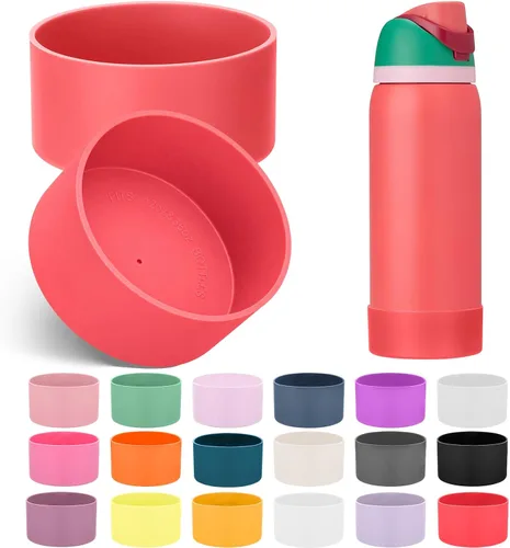 Vista 61 de Mity rain Bota de silicona 2PCS para botella de agua Owala FreeSip Malvavisco tímido