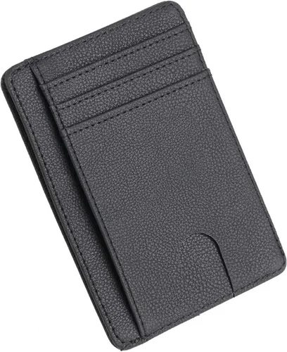 Vista 3 de TAUFE Men's Wallets, Slim Leather Wallet Credit ID Card Holder Purse Money Case for Men Women Fashion Bag 11.5x8x0.5cm