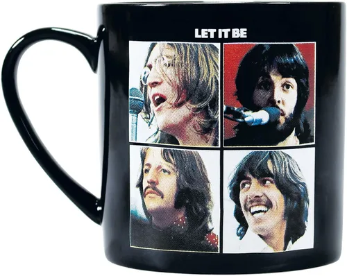 Vista 2 de Half Moon Bay Taza de café The Beatles Let It Be Taza de té y papá Regalos de música para hombres Regalo de cumpleaños novedoso
