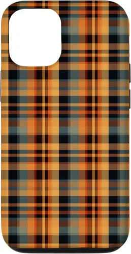 Vista 28 de Plaid Orange Brown Fall Harvest Muted Colors Print Pattern Case for iPhone 17