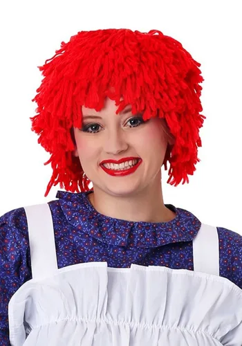 Vista 2 de Disfraz de Muñeca de Trapo para Adultos/Niños con Peluca Roja Multicolor