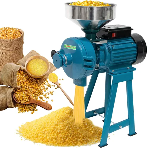 Vista 7 de Slsy Molinillo eléctrico de grano húmedo y seco de alta resistencia, fresadora de alta potencia de 3000 W, molinillo de grano comercial de 110 V