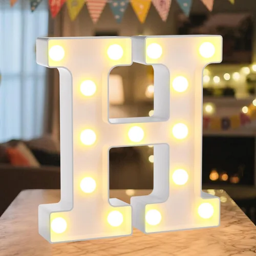 Vista 56 de Letrero LED de Marquee con Letras Iluminadas - Letras Iluminadas del Alfabeto para Cumpleaños, Graduación, Decoración de Pared y Mesa en Bares