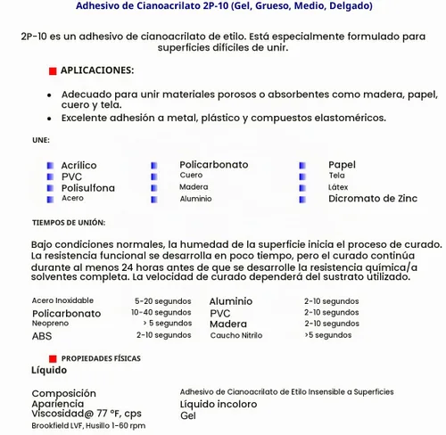 Vista 5 de FastCap 2P-10 - Medio - Pegamento de fuerza industrial - CA (adhesivo de cianoacrilato) - 2.25 oz/64 g. Perfecto para proyectos de uso general.