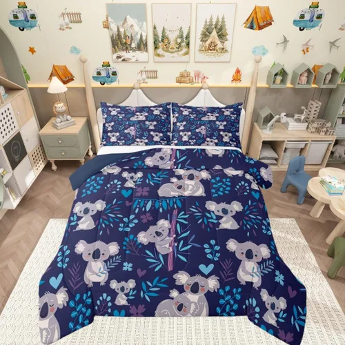 Vista 41 de Manfei Juego de edredón de calavera de azúcar para niños, juego de ropa de cama con temática de calaveras de Halloween, ropa de cama de estilo Azul