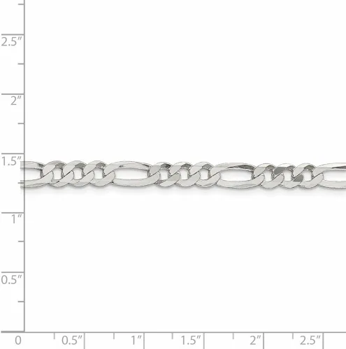 Vista 5 de Collar de cadena de plata de ley de 0.217in con lazo negro