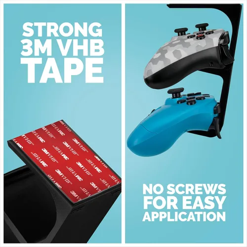 Vista 3 de BRAINWAVZ The IRIS - Soporte universal para colocar debajo del escritorio para Xbox One, Series X, PS5, PS4, PS3, SWITCH, STEELSERIES Gamepad y más