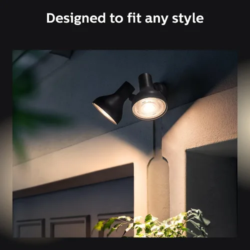 Vista 9 de Philips Hue - Bombillas LED inteligentes blancas para exteriores PAR38 de 13 W, requiere hub, 2 bombillas LED PAR38 blancas, funciona con Alexa