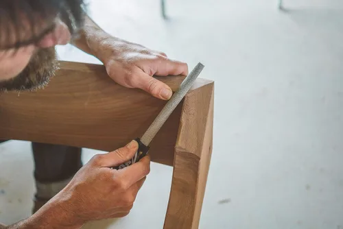 Vista 2 de Kutzall Escofina plana original de 6 pulgadas, gruesa, raspadora de madera/lima utilizada para carpintería y modelado, con mango ergonómico