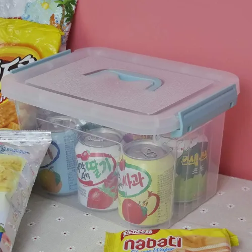 Vista 7 de Paquete de 6 contenedores de almacenamiento de plástico transparente de 6 cuartos de galón con tapas, pequeñas cajas de almacenamiento transparentes