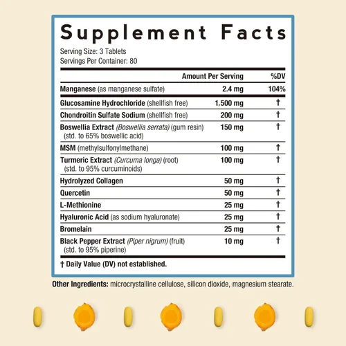Vista 2 de Doctor's Recipes Glucosamina condroitina MSM Quercetina de cúrcuma, suplemento de apoyo al movimiento para hombres y mujeres, con pimienta negra