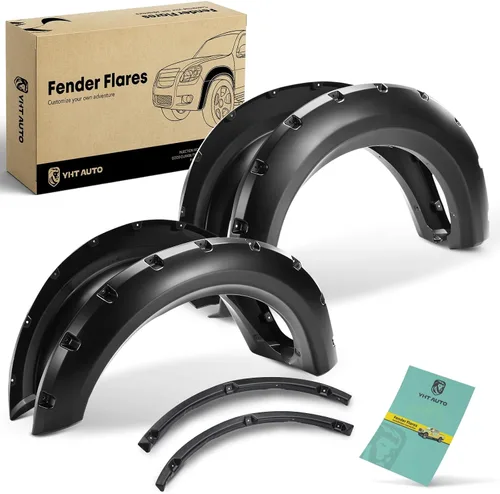 Vista 18 de YHTAUTO Juego de 4 guardabarros estilo fábrica OE para Ford F-150 Fleetside 2004-2008 (no compatible con los modelos Heritage), Lincoln Mark LT