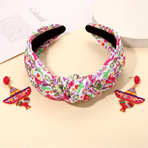 Vista 187 de YAHPERN Diadema para el día de San Valentín para mujer, colorida diadema de algodón con estampado de corazón de conversación XOXO Love, diadema