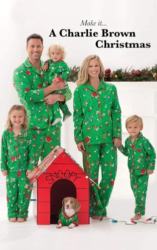Vista 2 de PajamaGram Family Christmas Pajamas - Christmas Pajamas For Family Charlie Brown