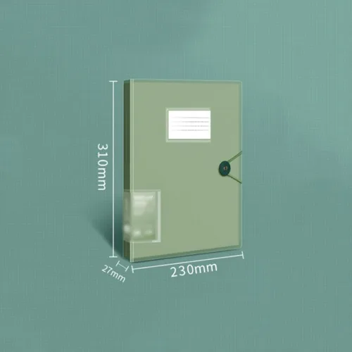 Vista 2 de Carpeta de archivos A4 Carpeta de libro de datos con inserción transparente, carpeta de archivos de varias capas, carpeta de clasificación y Blanco