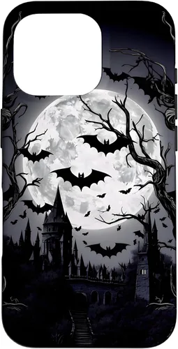 Vista 20 de Goth & Gothic, Bats & Moon, Horror Themed Castle, Dark Emo Case for iPhone 17