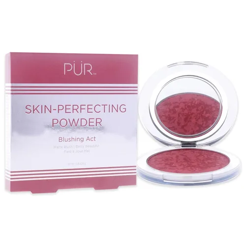 Vista 3 de PÜR Blushing Act - Polvo perfeccionador de la piel, acabado mate satinado, cobertura construible, libre de crueldad, 0.28 onzas