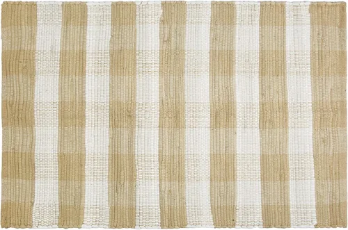 Vista 14 de GLAMBURG Alfombra de cuadros de búfalo de algodón lavable, tapete de bienvenida a cuadros tejida a mano 18x30 para cocina, baño, porche, lavandería