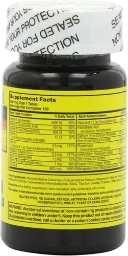 Vista 3 de Nature's Blend NAT B MULTIVITAMIN & MIN TB, surtido, 100