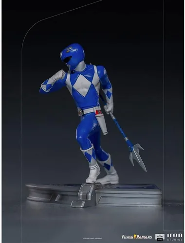 Vista 4 de Iron Studios Power Rangers Blue Ranger Escala 1/10 Power Rangers Figura coleccionable de 7 pulgadas