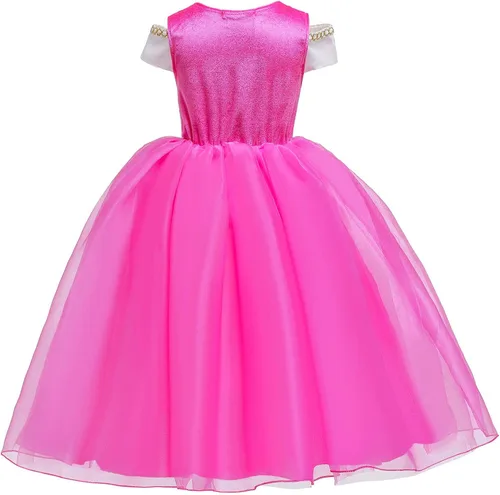 Vista 2 de Plustrong Vestido de princesa para niñas pequeñas, disfraz de princesa de Halloween