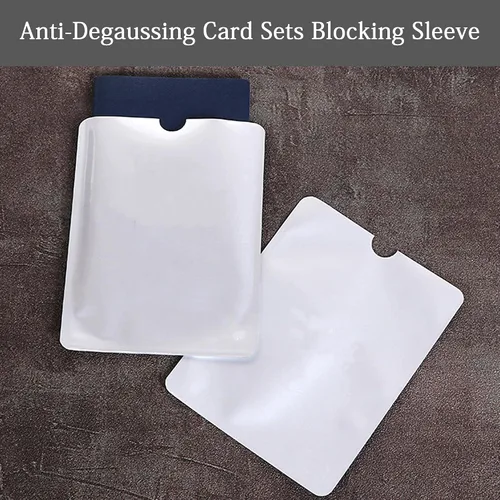 Vista 2 de RDEXP Funda de bloqueo RFID, protector seguro para tarjetas de crédito, material de papel de aluminio para hombres y mujeres, paquete de 10 (tipo 1)