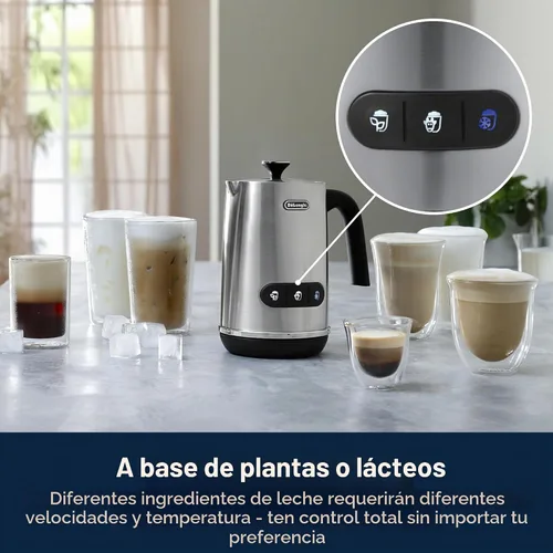 Vista 4 de De'Longhi LatteMix Espumador de leche fría y caliente, espuma variable y temperatura