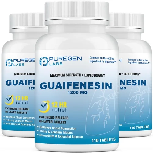 Vista 5 de P Puregen Labs Alivio de la mucosidad 12 horas de liberación prolongada de guaifenesina 1200 mg de fuerza máxima Tamaño de valor 110