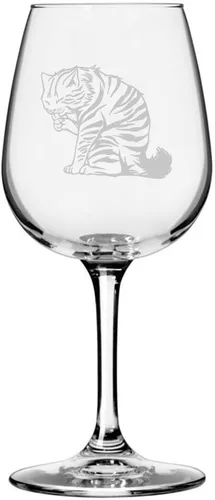 Vista 156 de Copa de vino de 12.75 onzas con temática de gato abisinio grabada para todo uso