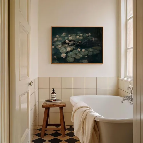 Vista 5 de Arte de pared vintage con estilo Moody, arte de pared vintage de mujer, imagen de Dark Academia, póster gótico, retrato de mujer en óleo sobre