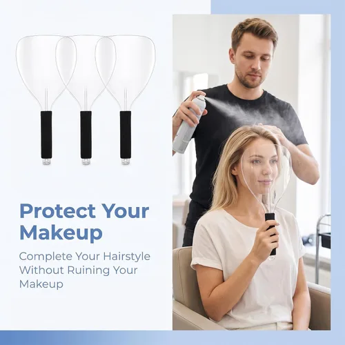 Vista 6 de ElevateTech Protector facial para laca para el cabello, 3 piezas
