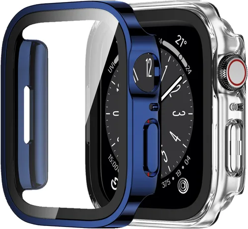 Vista 33 de Amizee Paquete de 2 fundas compatibles con Apple Watch de 1.575 pulgadas Series 6/5/4/SE con protector de pantalla integrado, carcasa rígida